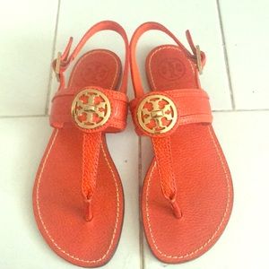Orange Tory Burch Sandals